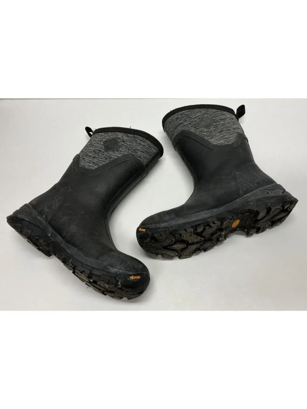 Original Muck Boots Arctic Ice + Grip Mid Rain Boots Women's Black Pull On Sz 9